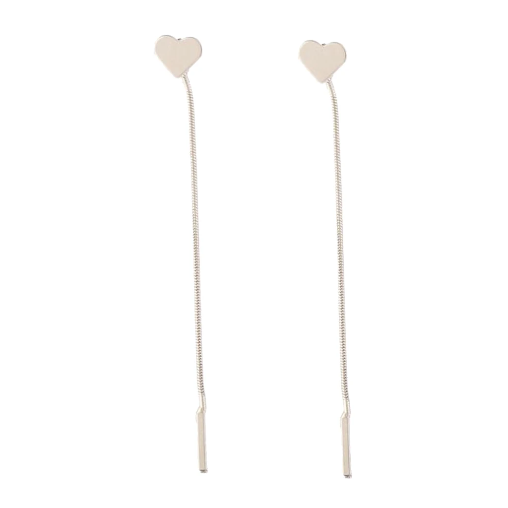 1 Pair Dangle Earring Sweet Ear Long Chain Tassel Threader Earring Summer Jewelry Women Threader Drop Earrings
