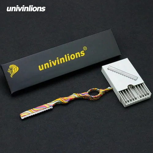 Univinlions Профессиональные Парикмахерские филировочные бритвенные прямые Парикмахерская бритва палка салонный нож для стрижки волос ножницы - Цвет: B-9-I