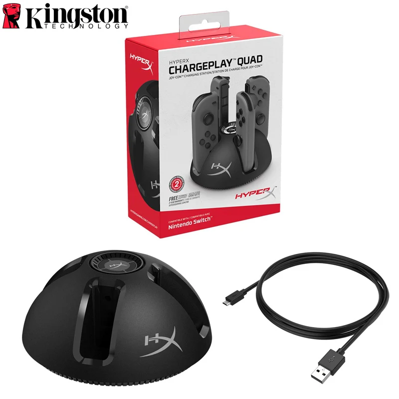 Kingston HyperX ChargePlay Quad Joy-Con Портативный портативная игровая приставка в зарядную базу заряжает до 4-х никель-металл-в-1 Для nintendo переключатель