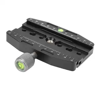 

quick release 110mm Aluminium Alloy Quick Release Plate Clamp with 1/4in &amp 3/8'in Screw Holes camera quick release