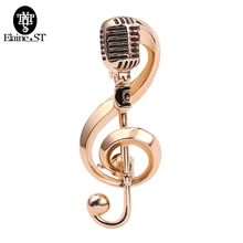 Nowy mikrofon nuta broszki dla kobiet i mężczyzn Singer Party akcesoria koncertowe prezenty świąteczne wysoka Quanlity(China)
