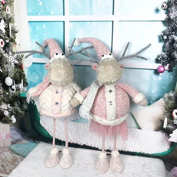 

Reindeer Doll Navidad Arrangement Dolls New Yea Gift Merry Christmas Deocraion Ornaments Standing Xmas Ornaments
