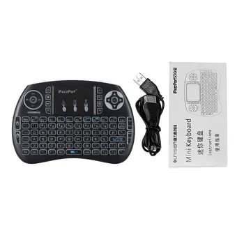 

iPazzPort RGB Backlit Russian Keyboard 2.4GHz Mini Wireless Keyboard Air Mouse with Touchpad for Android TV Box, Mini PC, Laptop