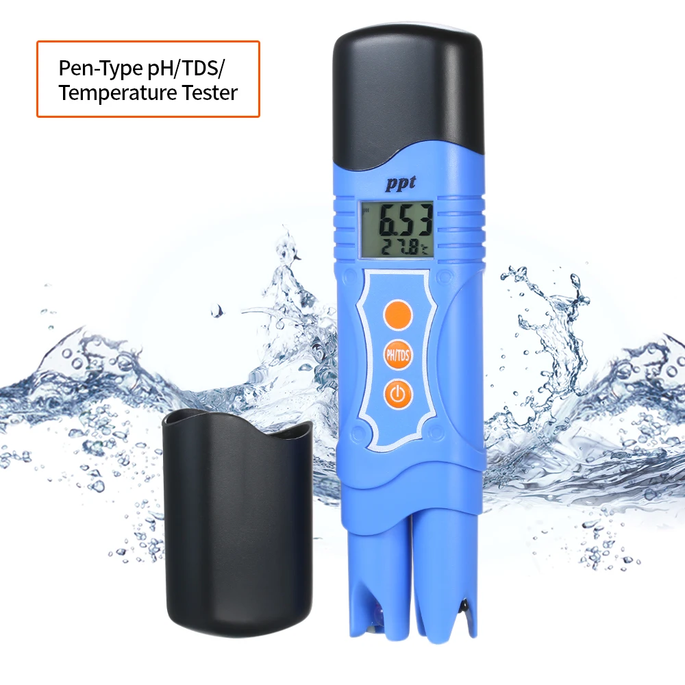 

3 in 1 pH Meter TDS Meter Temperature Meter for Water Quality Water Tester with Automatic Temperature Compensation ATC Function