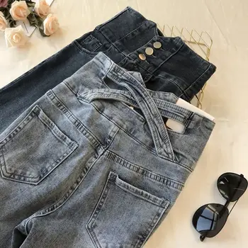 

2020 Spring Fall New Fashion High Waist Jeans Woman Stretch Denim Pencil Pants Ladies Skinny Jean Blue Jeans Student Streetwear