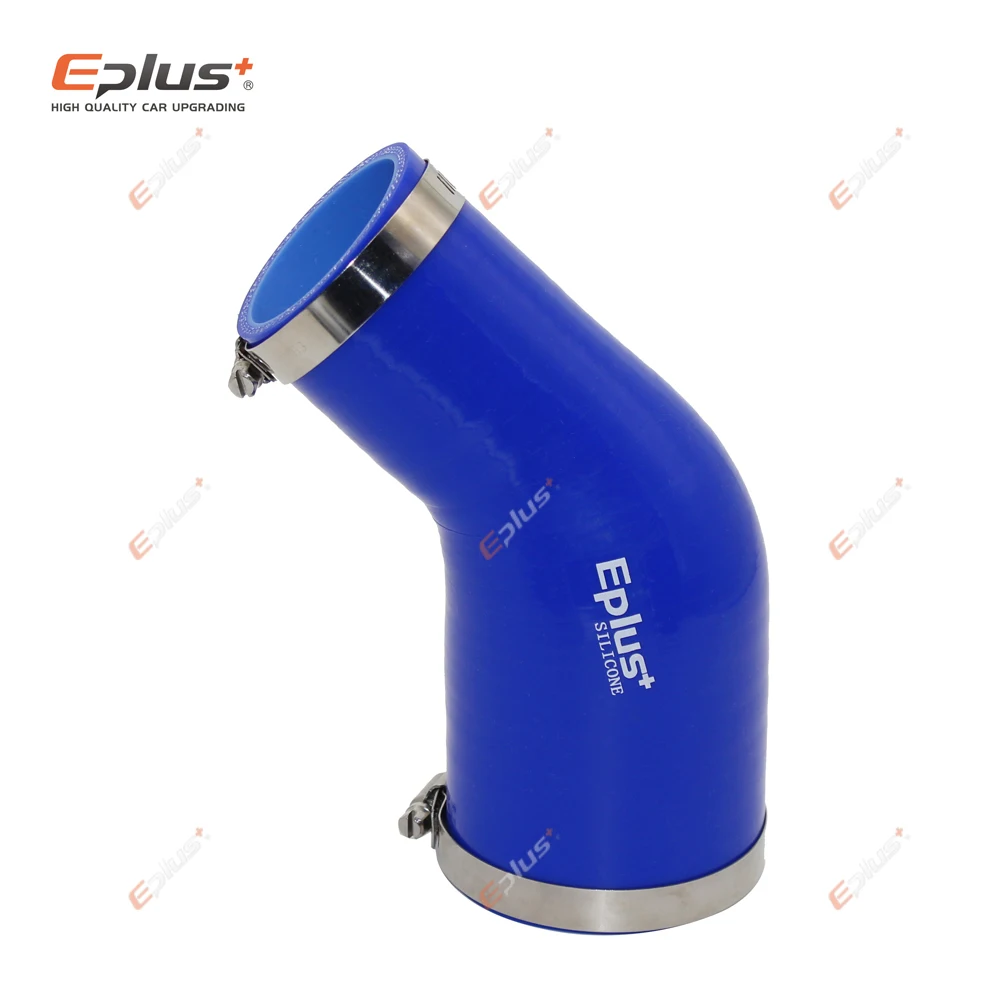 EPLUS Tubo flessibile universale in silicone 45 gradi connettore da grande a piccolo Intercooler per auto Accoppiatore per tubo di aspirazione turbo Blu Multi dimensioni