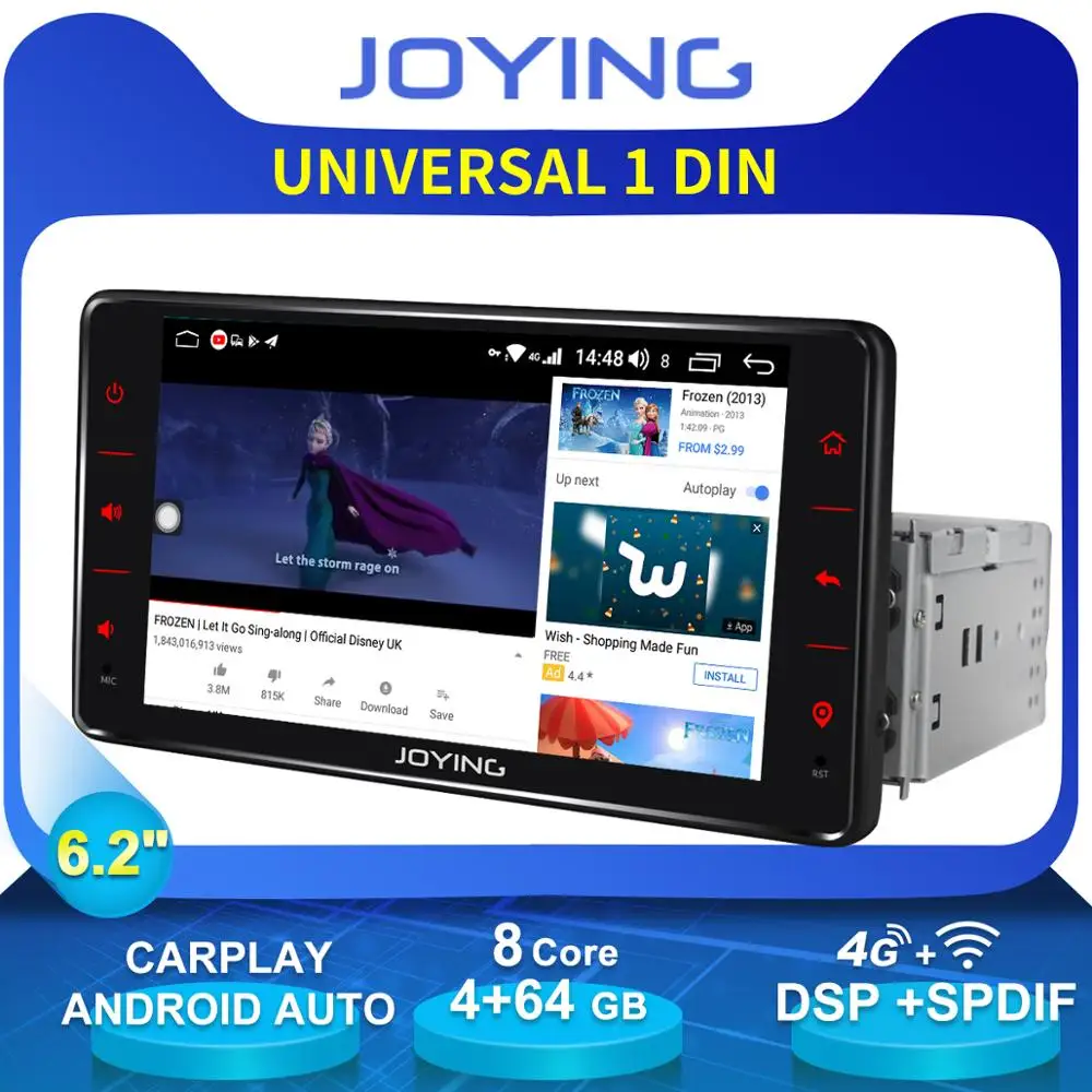 

6.2" Head Unit Android 8.1 Octa Core Car Radio Stereo 4GB+64GB Multimedia Bluetooth GPS Player Built in 4G Modem DSP Carplay