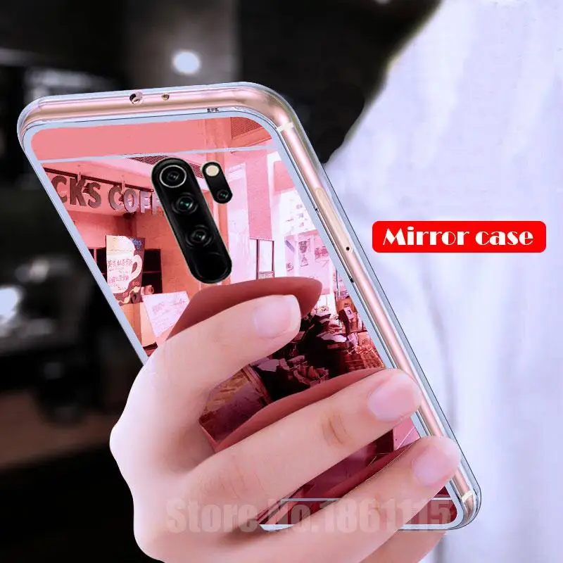 Роскошный зеркальный чехол для Xiaomi Redmi Note 8 7 6 5 Pro Y3 S2 Plus 5A 6A Mi 9 A1 A2 Lite F1 прозрачный