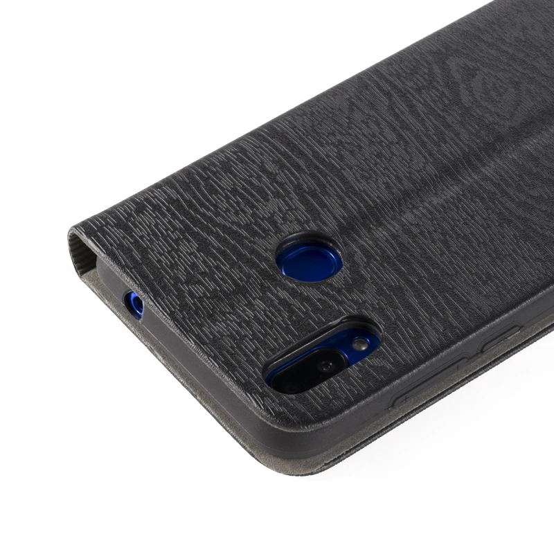 Wood grain Leather Case For Blackview A60 Pro Flip Case For Blackview A60 Pro Business Phone Bag Case Soft Silicone Back Cover