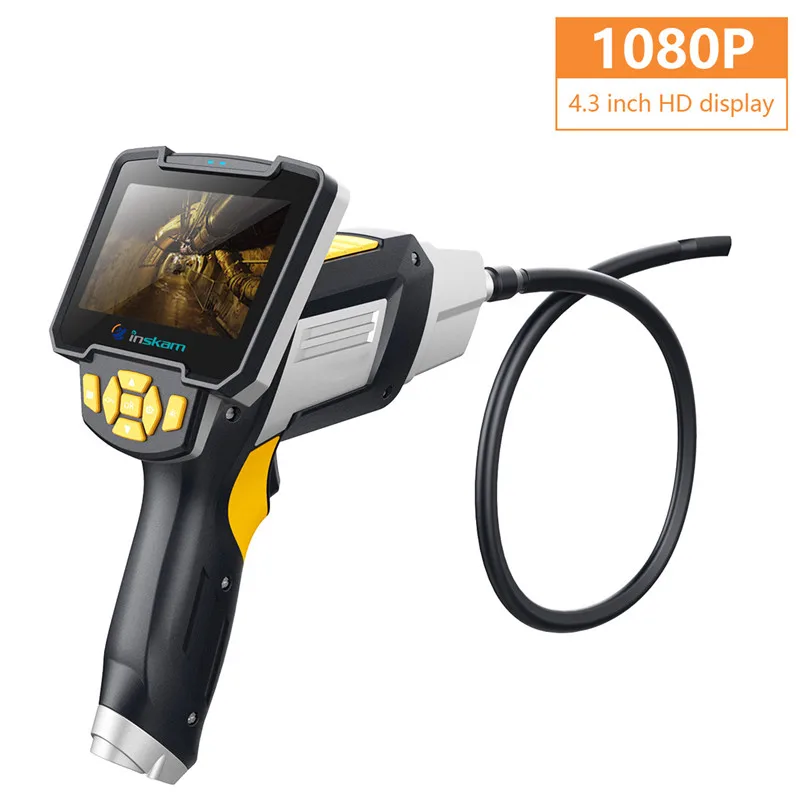 HD 1080P Waterproof Endoscope Pipeline Spyglass Handheld 4.3 Inch Screen Underwater Far Photograph Video Safety An Examination