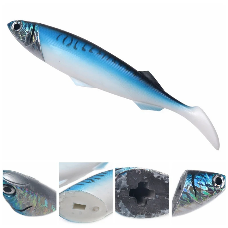  Soft Fishing Bait Deep Sea Fishing Lures Swim Bait Artificial Simulate Lead Head Lure Fishing Suppl