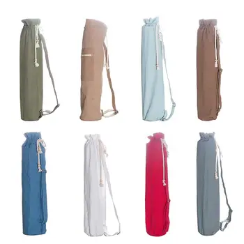 

Multicolor Yoga Mat Pack Sports Fitness Cotton Canvas Lightweight Fashion Storage Backpack Cotton Yoga Mat Bag 260g