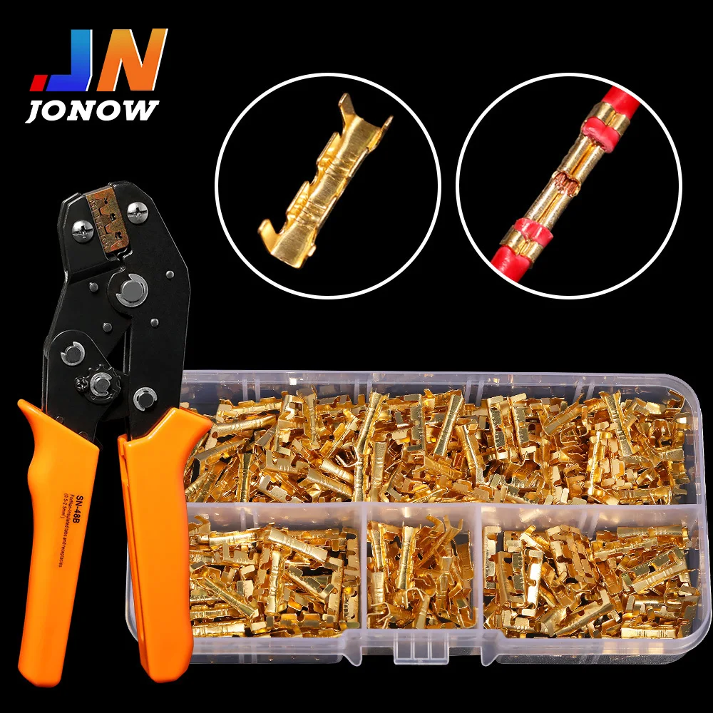 600/900 PCS U-Shaped Terminal Electrical Wire Connector With Insulating Sleeves Small Teeth Type 0.5-1.5mm² Termin | Обустройство