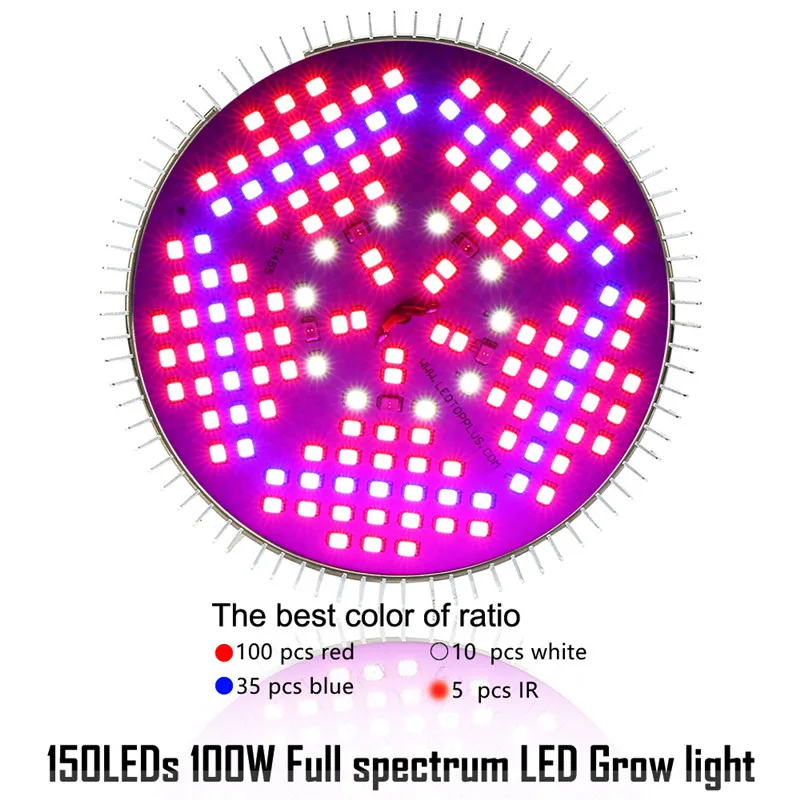 Description Picture 6 of item4pcs/lot 100W 120W Full Spectrum LED Grow Light E27 LED Bulb Fitolamp for Indoor Plants Greenhouse Hydroponics Tent Growth Lamp
