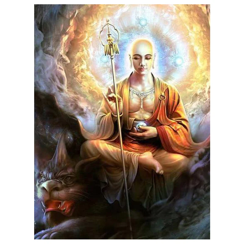 

DIY Diamond Painting Buddha Diamond Embroidery Mosaic Religion Full Round Rhinestones Pictures Home Decor Handmade Gifts
