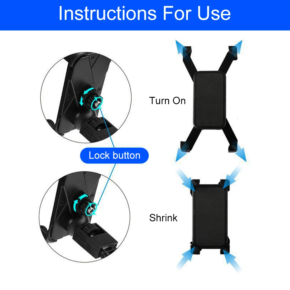 AOSHIKE Автомобильный кронштейн, велосипедный кронштейн, четырехкоготный кронштейн для мотоцикла, четырехкоготный кронштейн для мотоцикла, мобильный телефон для езды на велосипеде