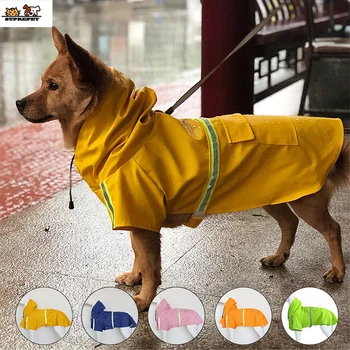 

SUPREPET Pet Dog Raincoat Dog Clothes for Big Dog Reflective Waterproof Dog Rain Coat Dog Umbrella Big Dog Coat Pet Accessiores