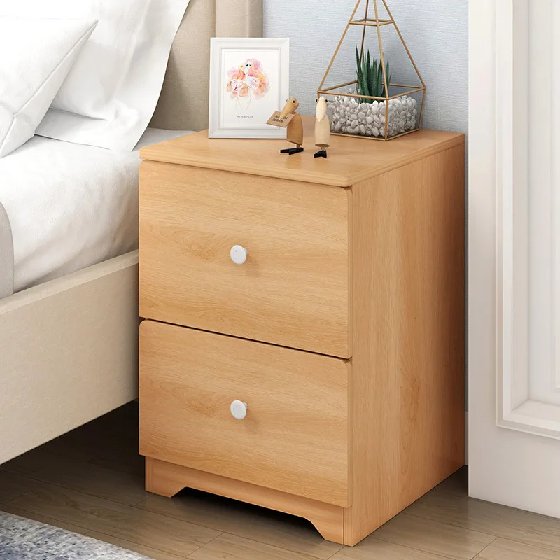 Простая деревянная тумбочка шкаф для хранения Органайзер прикроватный сборочный прикроватный столик с ящиками деревянная мебель для спальни