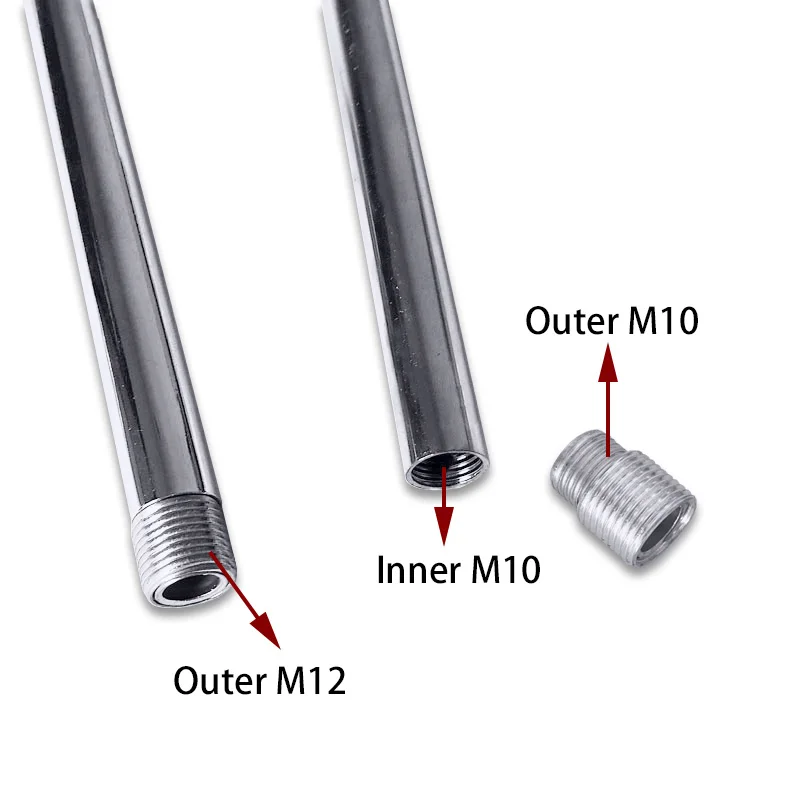 3pcs Outer M10 To Outer M6 M8 Adapter Screw M12 To M10 Threaded Tube Screw Pitch 1.0mm Tooth Tube Converter Nut Adapter thread adapter
