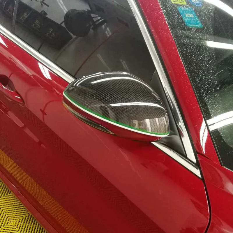 Для Alfa Romeo Giulia 952 Stelvio 949- аксессуары Настоящее углеродное волокно боковое зеркало крышка запасные крышки оболочка