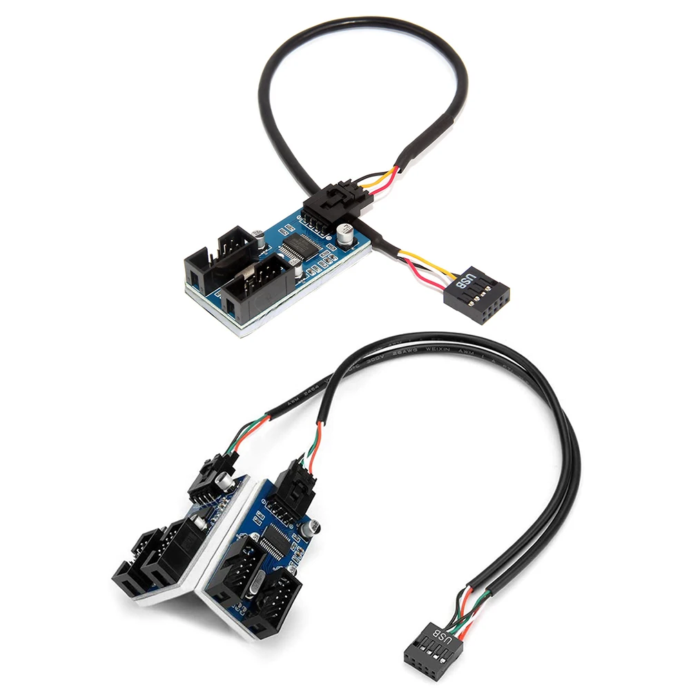 USB 2.0 HUB 1 to 2/4 Extension Splitter Cable for Motherboard USB 9 Pin Header Connector Description Image.This Product Can Be Found With The Tag Names 9 pin usb header male 1 4 female extension cabl, Motherboard usb header splitter, Usb motherboard 9pin extension