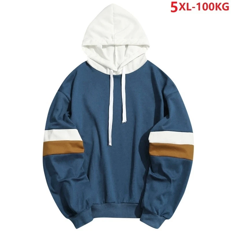 Sudaderas con capucha deportivas de retazos de calle alta para hombre, de talla grande, ropa de calle para hombre, sudaderas hipster baratas, azul 48|Sudaderas con capucha y sudaderas| - AliExpress