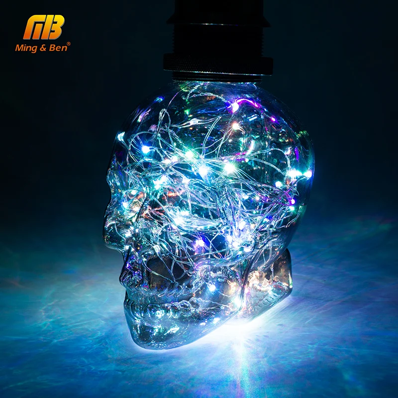 Светодиодный строковый свет rgb медный шелк E27 85-265V светодиодный лампочка с