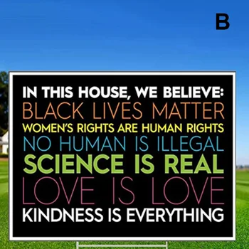 

Yard Sign Woman's Rights Human Rights Bright Colors for Garden Party Lawn Outdoor VJ-Drop