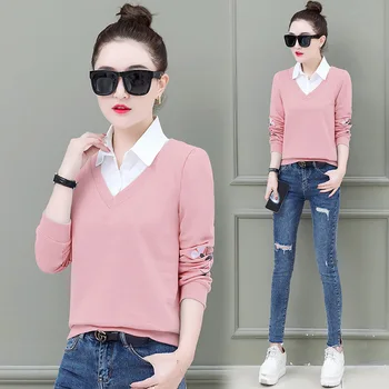 

Polo Sweater Women's Wear Long Sleeve 2019 Autumn Short Money On Clothes Thin Early Days None Cap Pullover