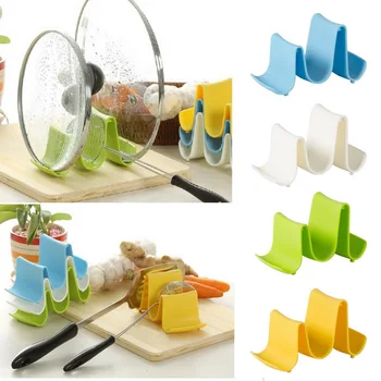 

Great Deal, 1 Pcs, Stylish Glass Stainless Steel Pot Lid, Spoon Lid, Stand Holder, Stand, Kitchen Utensil