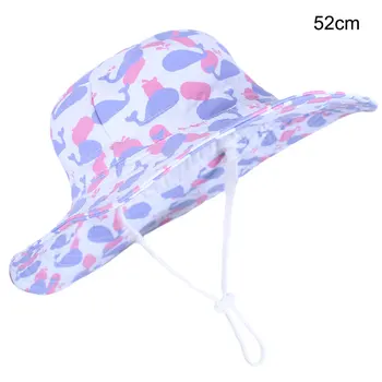 

Baby Sun Hat Adjustable Chin Strap Outdoor Toddler Swim Beach Pool Cap Kids UPF 50+ Wide Brim Summer Play Bucket Hat