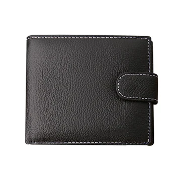 

Bifold Daily Genuine Leather Men Wallet Casual Gift Hasp Solid Durable Short Retro Fashion Purses