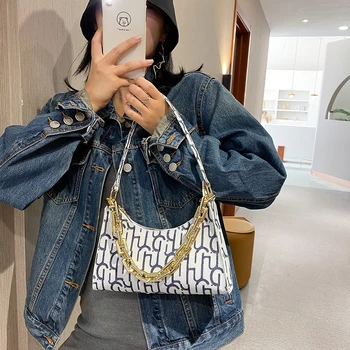 

Casual Printed Women Handbag Totes Purse Classic Shoulder Bag Female PU Leather Zipper Handbag Vintage Shoulder Bags