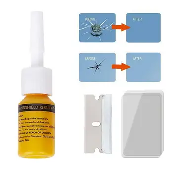 

Car Cracked Windshield Repair Tool Window Glass Windscreen Restoration Kit Renew Full Set Glass Scratch Window Screen Polishing