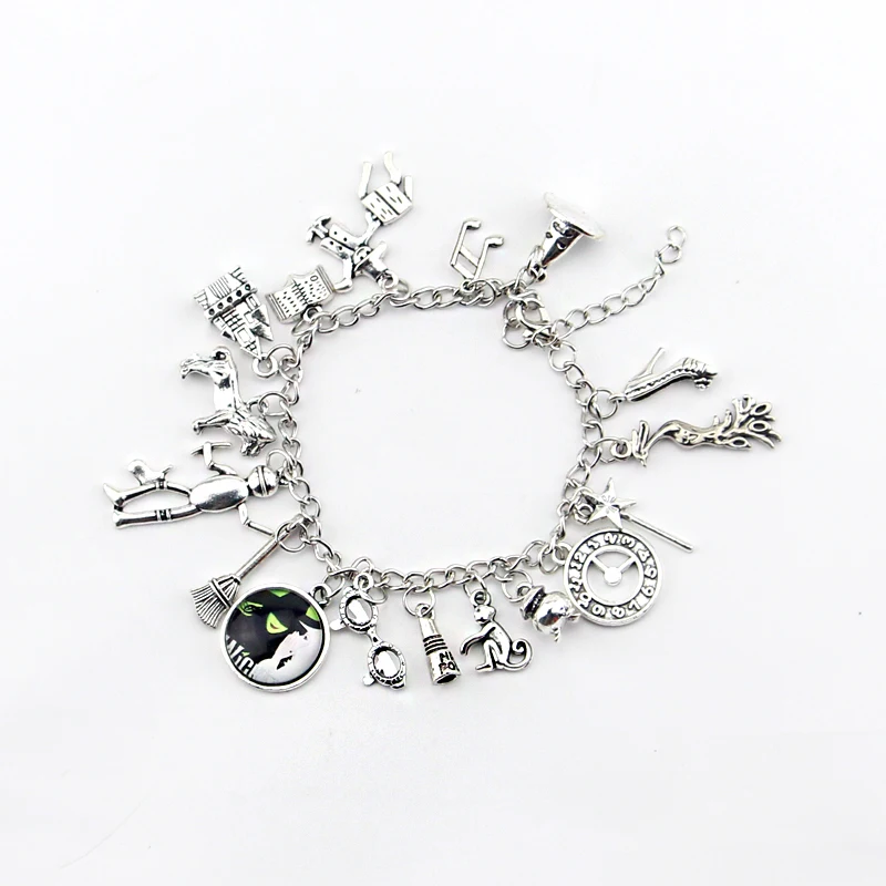 Fashion Wicked Charm Bracelet The Musical Bangle Jewelry Defy Gravity Elphaba Glinda Crystal Beads Bracelets | Украшения и