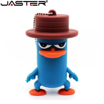 

JASTER Cartoon Animal Duckbill USB Flash Memory Stick Perry Platypus USB Device Pen Drive 64GB 32GB 16GB 128GB USB Flash Drive