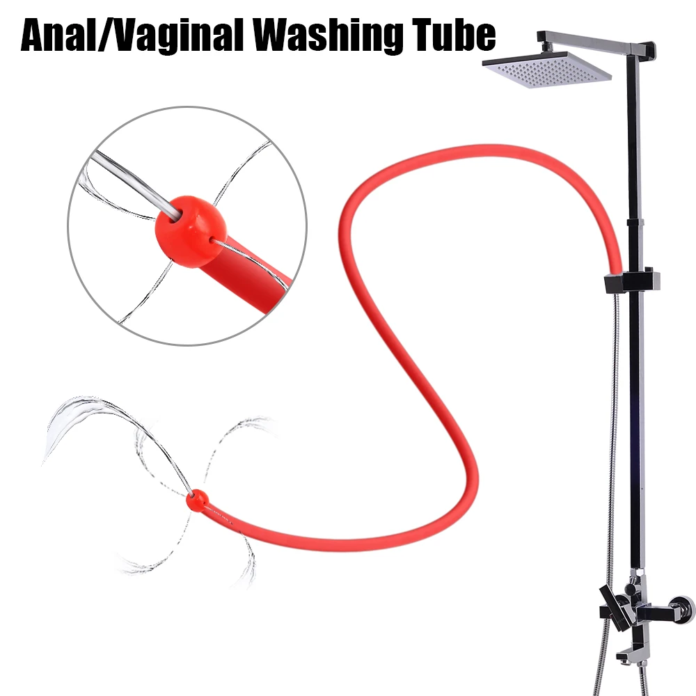 Tuyau de lavage Anal pour femmes et hommes, 50/100cm, Plug Anal, nettoyeur d'anus, lavement médical, tuyau de Douche, jouets sexuels pour adultes_voghion.com