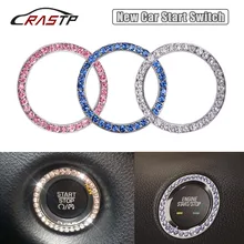 

Small pendant 40mm/1.57" Crystal Transparent Auto Car Bling Decorative Accessories Automobiles Start Switch Button RS-LKT030