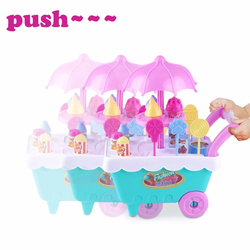 Детские игрушки 16 шт. мини мороженое конфеты тележка дом играть обучающая игрушка мороженое автомобиль игрушки кухонные игрушки для детей