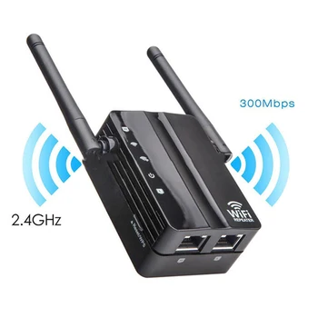 

2.4G Wi-Fi 300Mbps Wifi Repeater Router 2 Antenna 5 Working Modes for Home