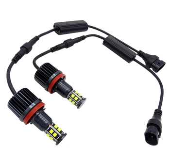 

JIUWAN 2 Pcs Auto Light Angel Eyes Halo Ring Car Headlamp Lights For BMW E90 E92 E82 E60 E70 X5 E71 X6 E39 E53 E60 E63 80W LED