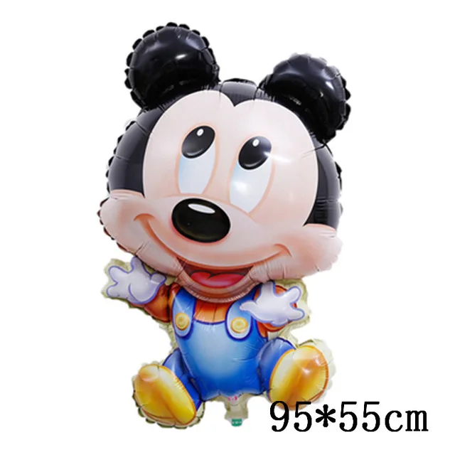 112cm Giant Mickey Minnie Mouse Balloon Cartoon Foil Birthday Party Balloon Kids Birthday Party Decorations Classic Toys Gift - Цвет: Серый