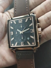 Reloj deportivo para hombre, cronógrafo de cuarzo, con Esfera Grande cuadrada de cuero, marca superior de lujo, a la moda, resistente al agua, nuevo, 2021