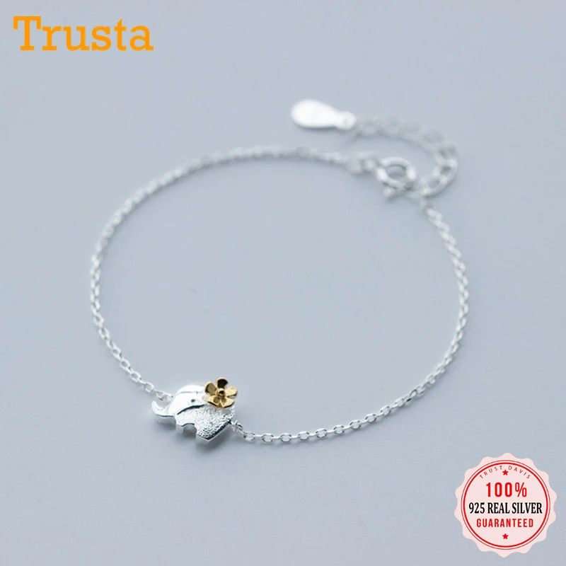 Trusta 100% Стерлинговое Серебро 925 пробы Модные женские ювелирные изделия Цветок
