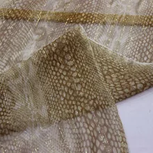 Змеиный узор шелковое платье Шиммер жоржет креп-шифон металлик жаккард Блестящий шелк тонкая ткань для платок