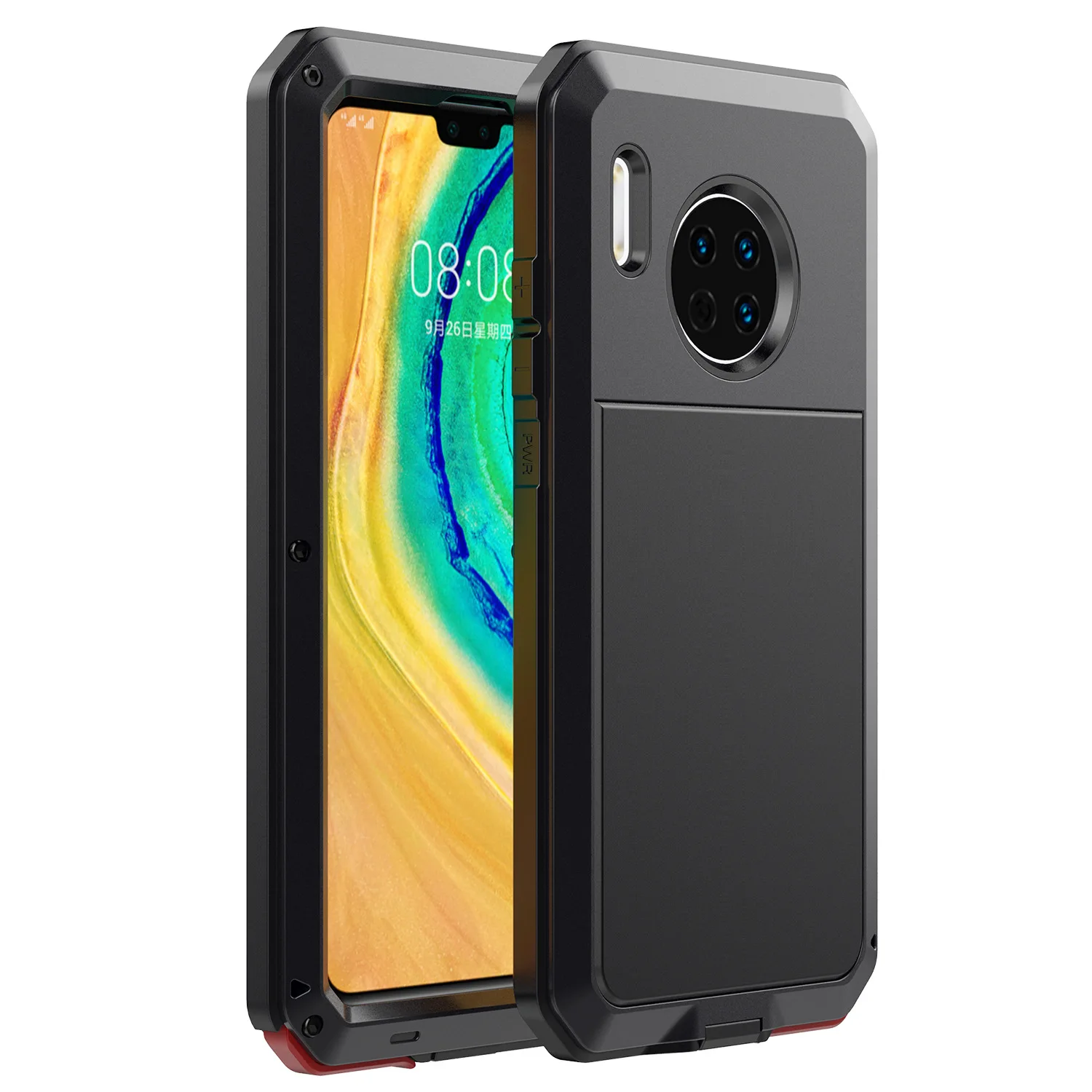 Гибридный чехол 360 с полной защитой для Huawei Mate 30 Алюминиевый металлический