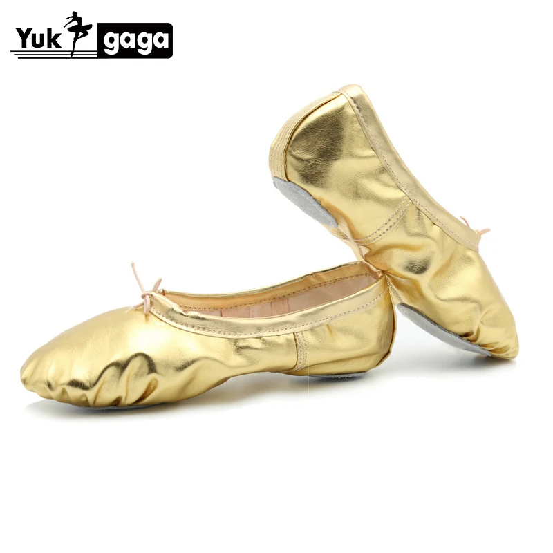 Yukigaga/Женская обувь для танцев живота из искусственной кожи с золотым верхом в