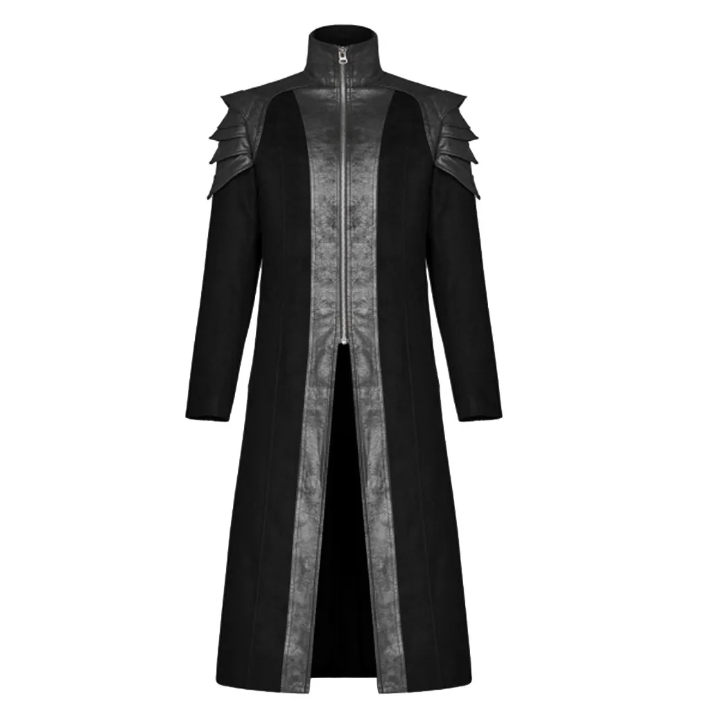 Мужское винтажное платье в средневековом стиле, длинный Тренч, Мужское пальто с принтом, пиджак-фрак, готическое платье, пальто, Униформа, костюм, вечерние пиджаки# g3