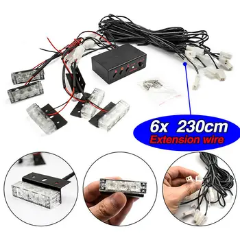 

SUV Strobe Lights W/ Control box White Emergency Vehicle For Front Grille