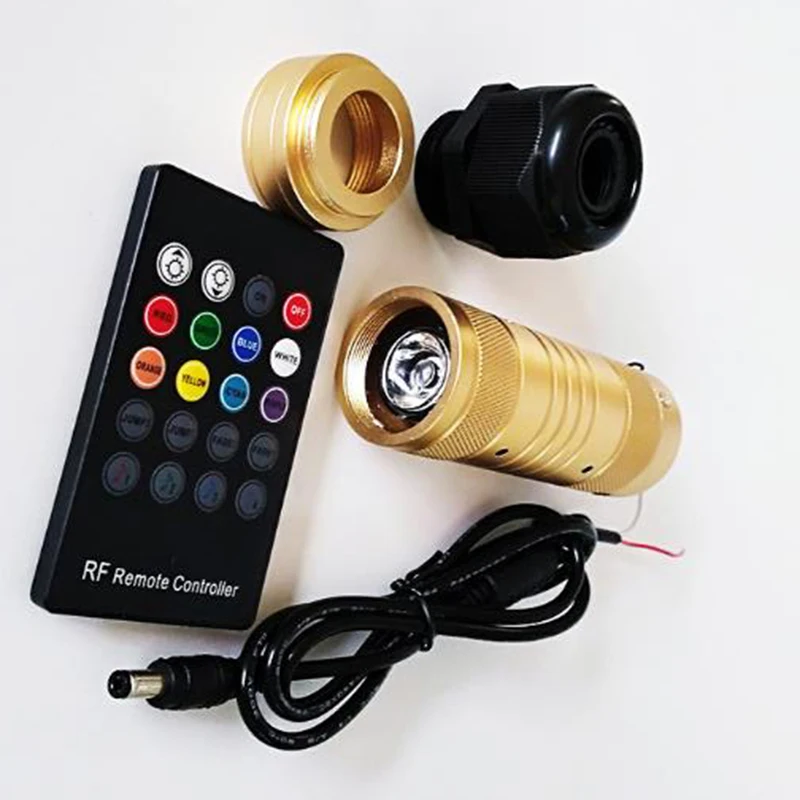 

DC12V 6W RGB LED Fiber Star Light Gold Music Remote Control RGB Light Source